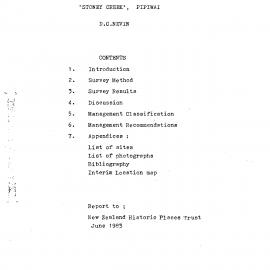 Archaeological site survey 'Stoney Creek', Pipiwai