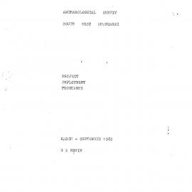 Archaeological survey South West Whangarei. PEP March-September 1982