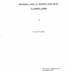 Archaeological survey of Motukaroro Island N25-553 in Whangarei Harbour.