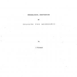 Archaeological investigation at Orukura Paa