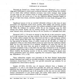 Radiocarbon age estimates for Ruarangi Pa (N20-41), Whangarei