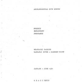 Archaeological site survey PEP. Whangarei Harbour Mangapai river, Marsden Point