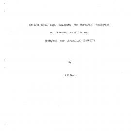 Archaeological site survey of planting areas in the Whangarei and Dargaville Districts
