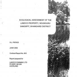  Ecological assessment of the Landco property, Ngunguru Sandspit, Whangarei District