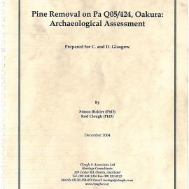 Pine removal on Pa Q05-424, Oakura. Archaeological assessment.