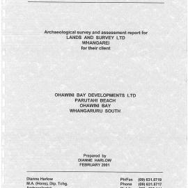 Archaeological survey and assessment report, Ohawini Bay Developments Ltd, Parutahi Beach, Ohawini Bay, Whangaruru South