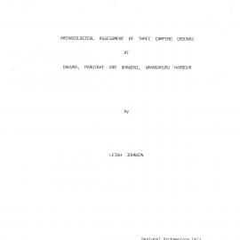Archaeological assessment of three camping grounds at Oakura, Parutahi and Ohawini, Whangaruru Harbour