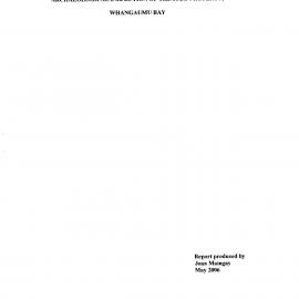 Archaeological inspection of the Judd property, Whangaumu Bay