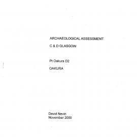 Archaeological assessment, Pt Oakura D2, Oakura