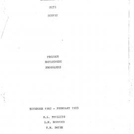 Mimiwhangata - Mokau archaeological site survey. PEP November 1982 - 1983