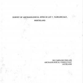 Survey of archaeological sites in Lot 7, Taiwawe Bay