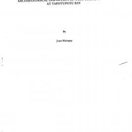 Archaeological Inspection of a bus turning area at Tapotupotu Bay