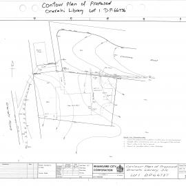 Contour plan of proposed Onerahi Library site Lot 1. D.P.66737