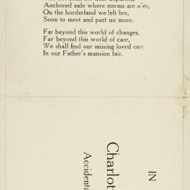 In Loving Memory of Charlotte Letitia Harrison (Inside)