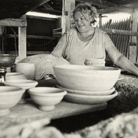 Yvonne Rust with Some of her Work