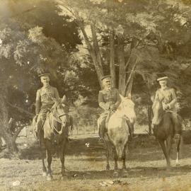 Mangonui Mounted Rifles Members with Major H B Matthews