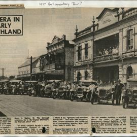 PN01.38 Whangarei Hotel &  motorcade, possibly after World War I